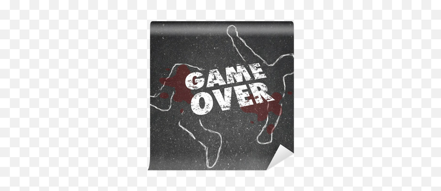 Game Over Body Chalk Outline Dead - Mat Png,Chalk Outline Png