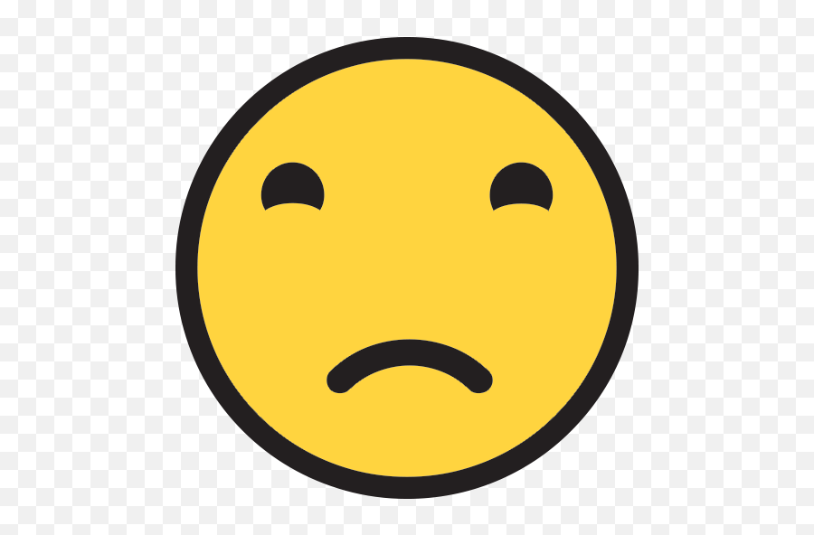 Slightly Frowning Face - Wide Grin Png,Frowning Happy Face Icon