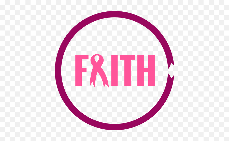 Breast Cancer Faith Ribbon Symbol - Breast Cancer Circle Icon Png,Pink Ribbon Icon