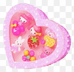 Transparent Heart Tumblr - Pink Sparkle Png Gif
