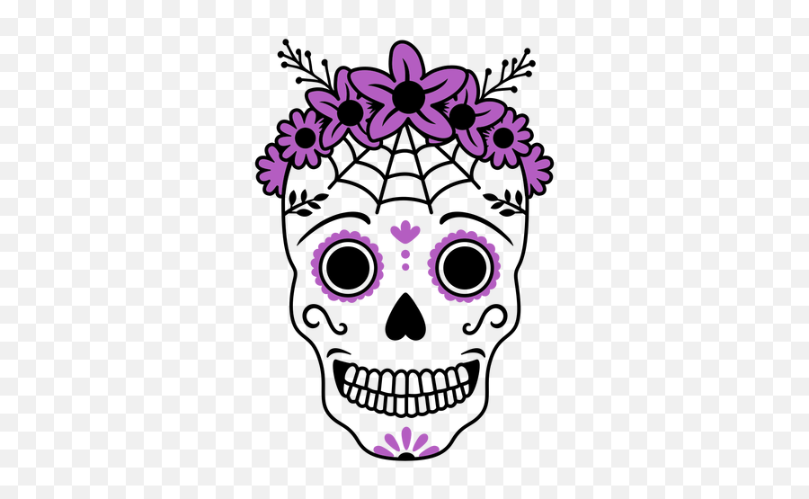 Purple Png U0026 Svg Transparent Background To Download - Calaveras Con Sombrero Png,Skull Icon 16x16