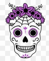 Purple Png U0026 Svg Transparent Background To Download - Calaveras Con Sombrero Png