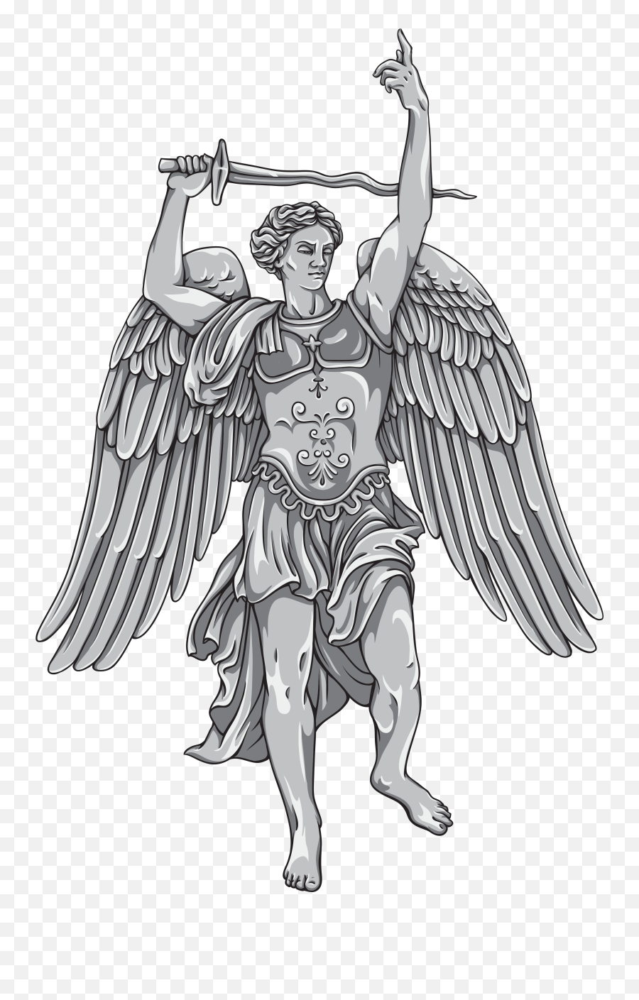 Angel Wings Vector Png - San Miguel Arcangel Vector Archangel Saint Michael Vector,Archangel Png