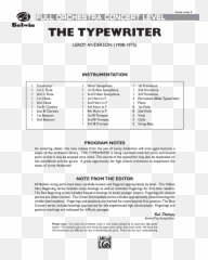 Typewriter By Leroy Anderson Jw Pepper Sheet Music - Document png