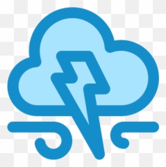 Weather Wind Cloud Lightning Air Free Icon - IconIconscom png