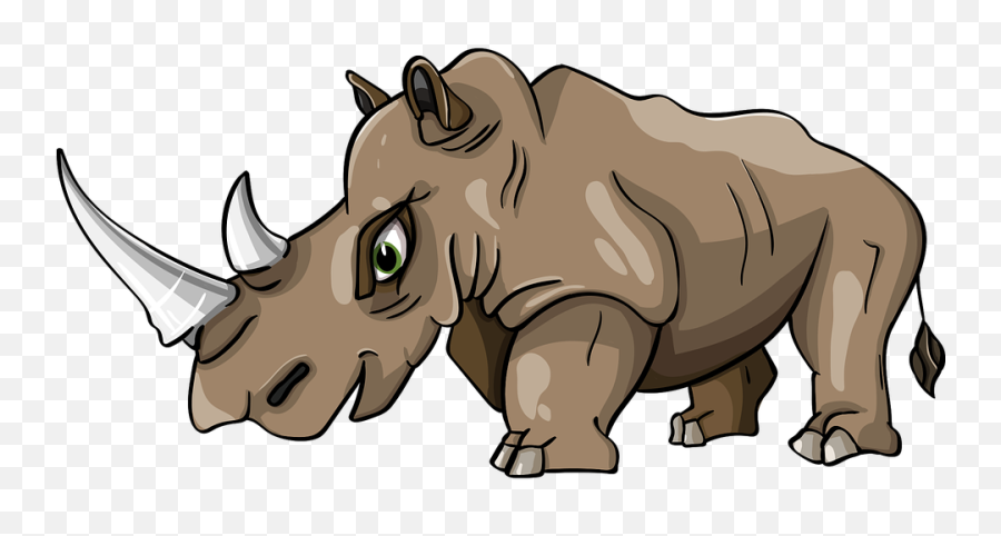 Rhino Horn Mammal - Free Vector Graphic On Pixabay Rhinoceros Animation Png,Rhino Png