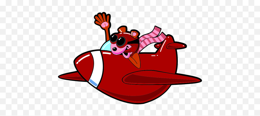 Cartoon Airplane With An Animal Free Svg Png
