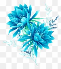 Download Blue Flower Effect Element Flowers Pixel Clipart - Sky Png