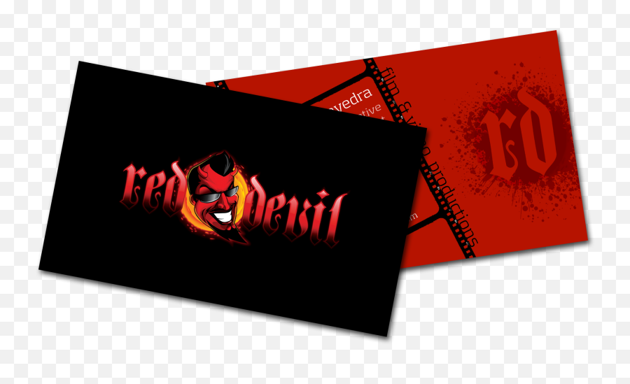 Red Devil Business Card And Logo - Business Cards For Devil Png,Devil Logo