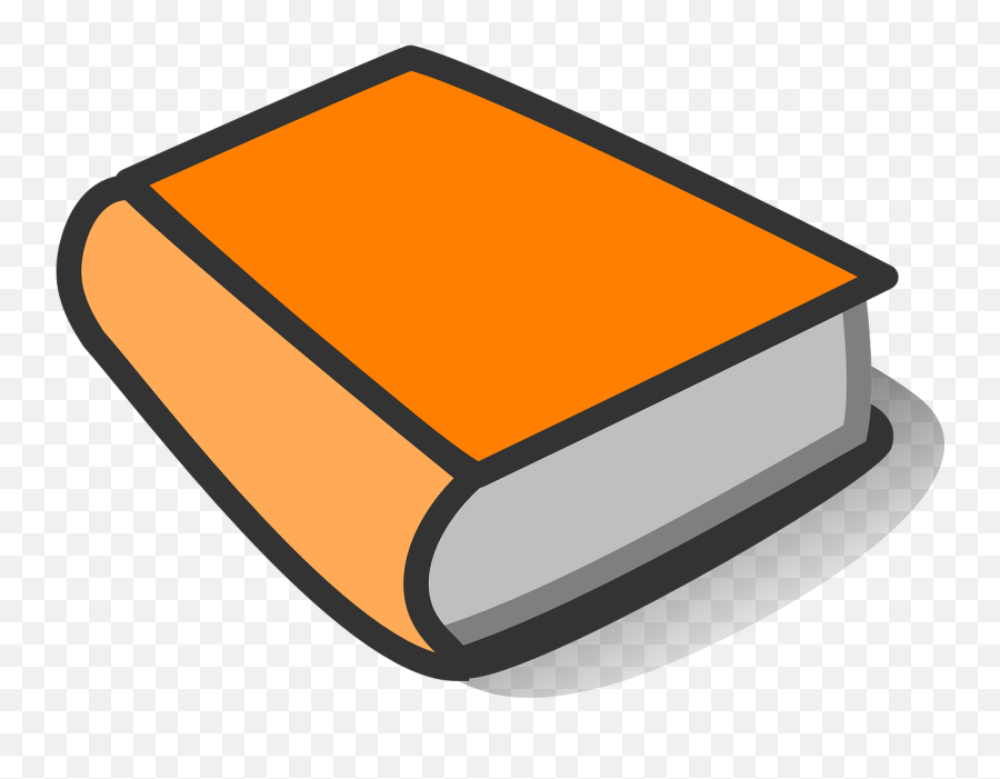 Bookorangethickblankart - Free Image From Needpixcom Green Book Clipart Png,Books Clipart Transparent