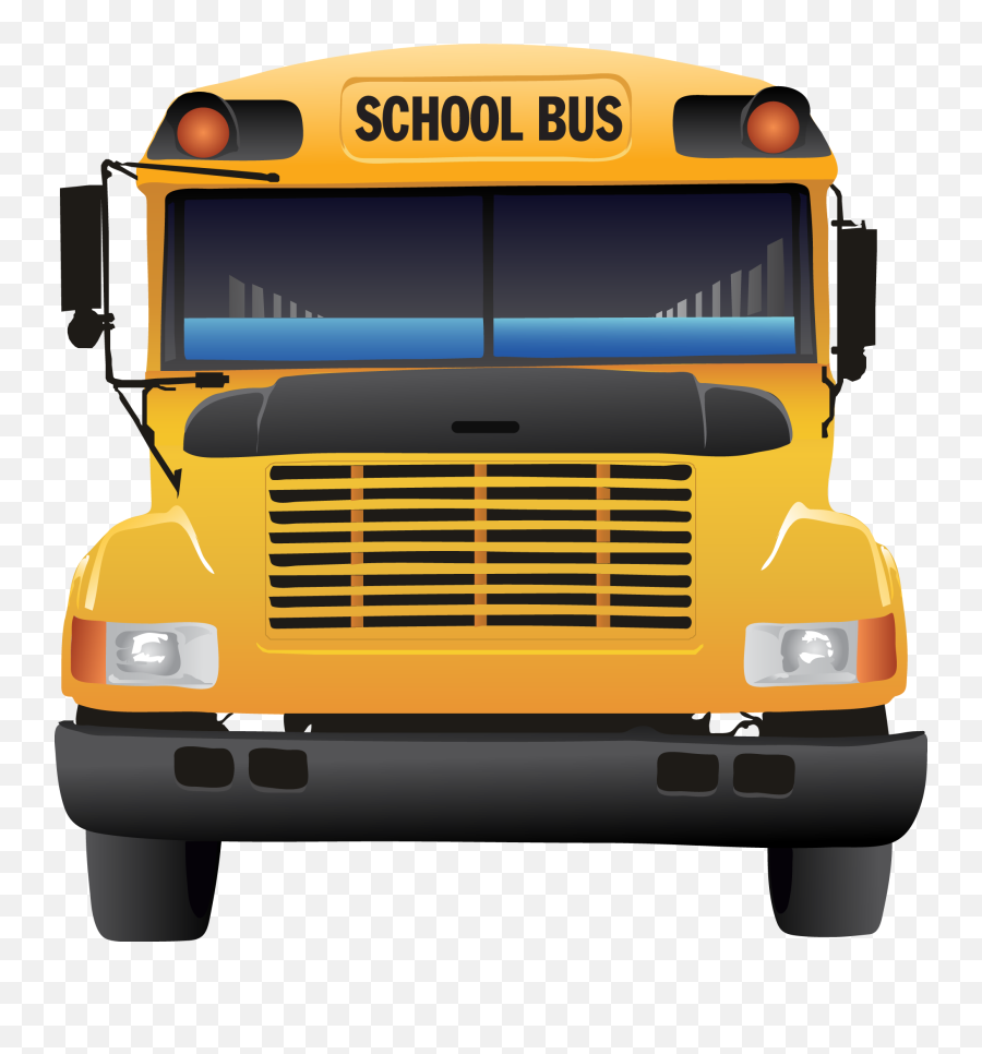 Yellow School Bus Png Image - Front School Bus Clipart,School Bus Transparent Background