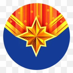 Captain Marvel Logo Printed Popsocket - png