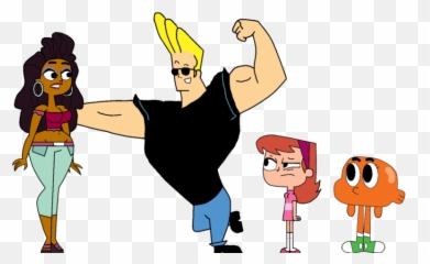 Download John Bravo Showing Muscles - Johnny Bravo Girls Clipart Png,Johnny Bravo Png