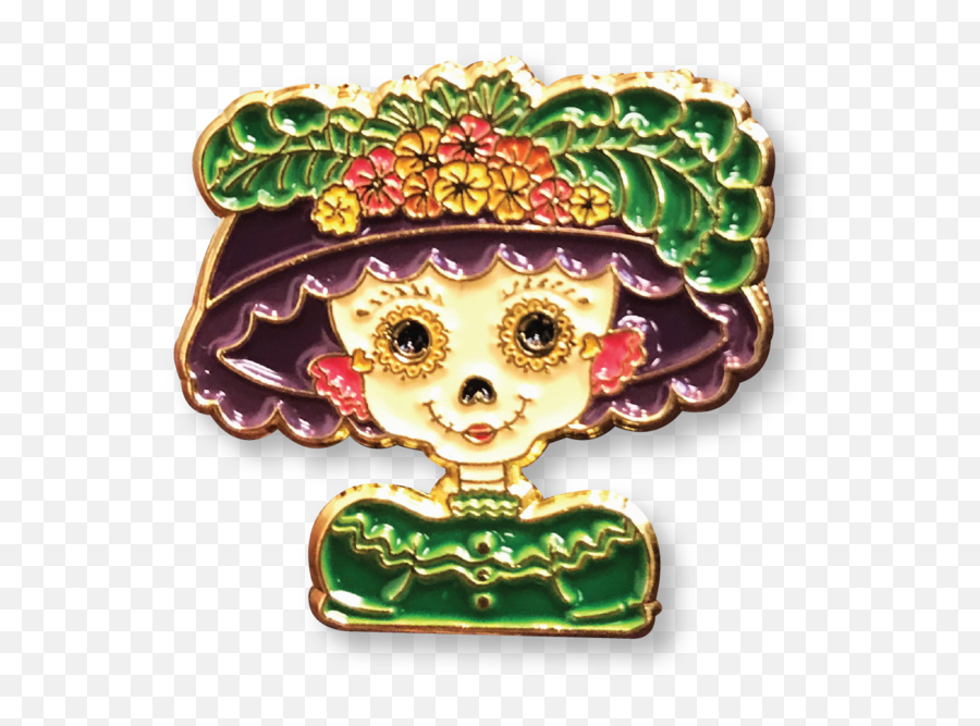 La Catrina Pin - Cartoon Png,Catrina Png