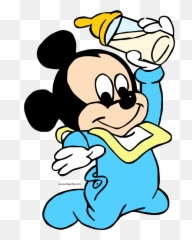 Baby Mickey Bottle Clipart Png U2013 Clipartlycom - Clip Art Of Baby Mickey Mouse,Baby Bottle Png