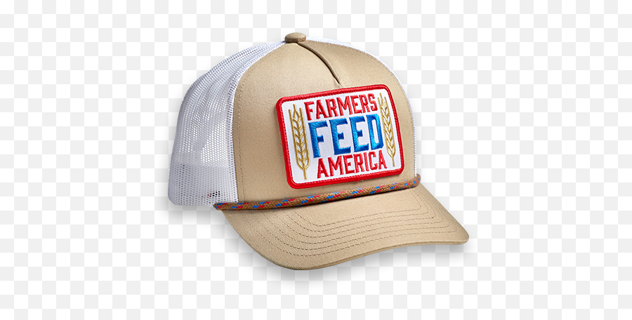 Farmers Feed America - Tan U0026 White Hat Baseball Cap Png,White Hat Png