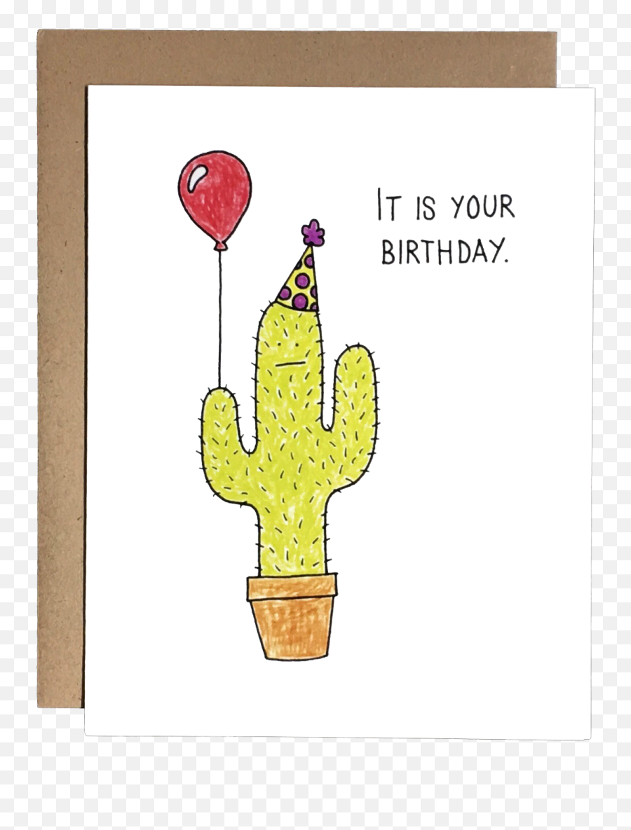 Birthday Cactus U2014 Chateau Blanche Design - Illustration Png,Cactus Png