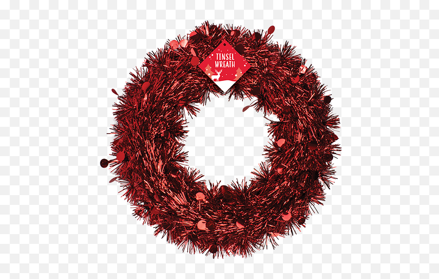 Christmas Tinsel Wreath - Christmas Tinsel Circle Png,Tinsel Png