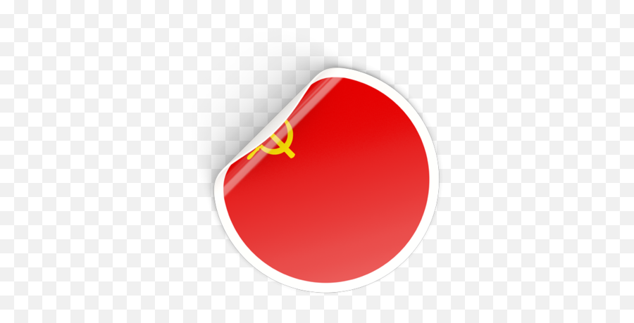 Round Sticker - Kan Ihtiyac Png,Ussr Flag Png