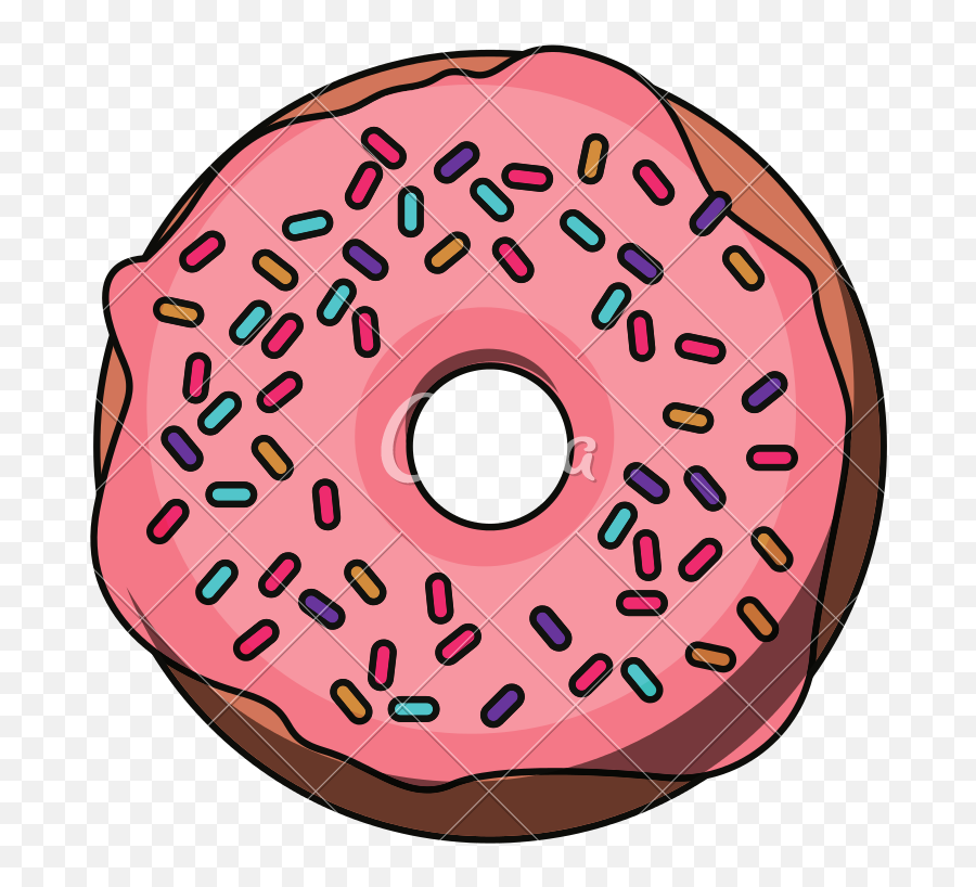 Donut Cartoon Food Design - Icons By Canva You Donut Know How Much We Miss You Png,Cartoon Food Png