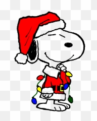 Snoopy Christmas Windows Decor - Clip Art png