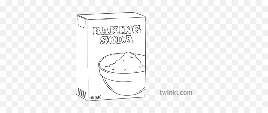Baking Soda Box Black And White - Bicarbonate Of Soda Drawing Png,Baking Soda Png