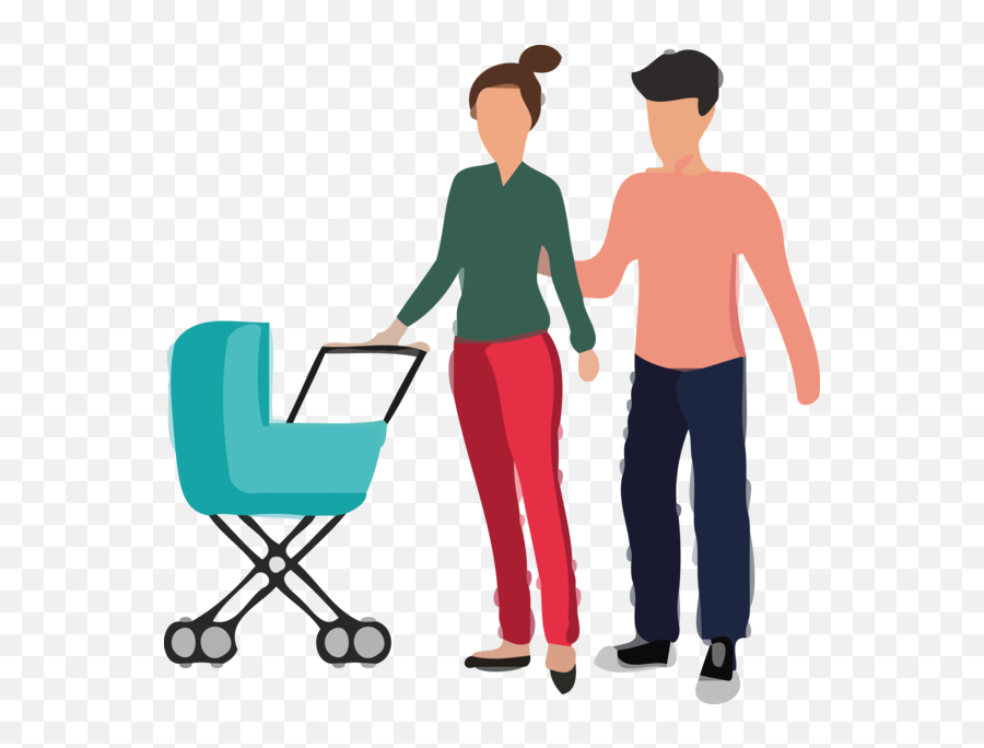 Day People Shopping Cart Conversation - Holding Hands Png,People Shopping Png