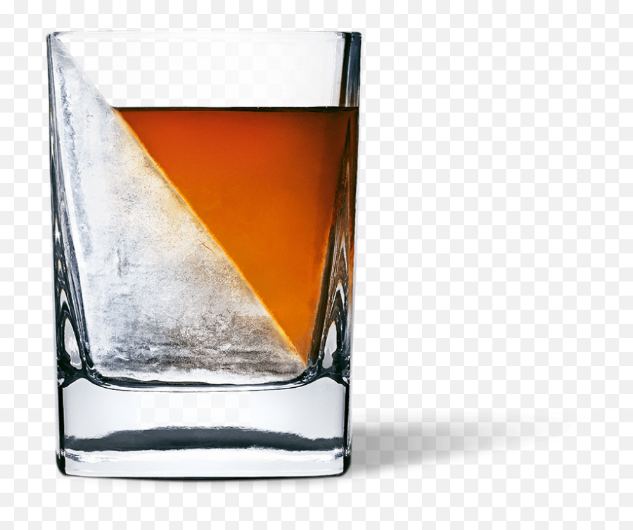 Whiskey Wedge - Slanted Ice Whiskey Glass Png,Whiskey Glass Png