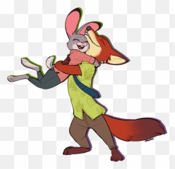 Nick Wilde And Judy Hopps Fight - Nick Wilde X Judy Png,Judy Hopps Png