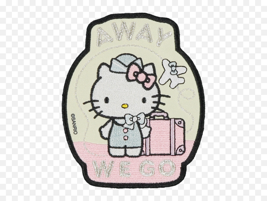 Hello Kitty Away We Go Patch - Hello Kitty Ac Milan Png,Hello Kitty Transparent