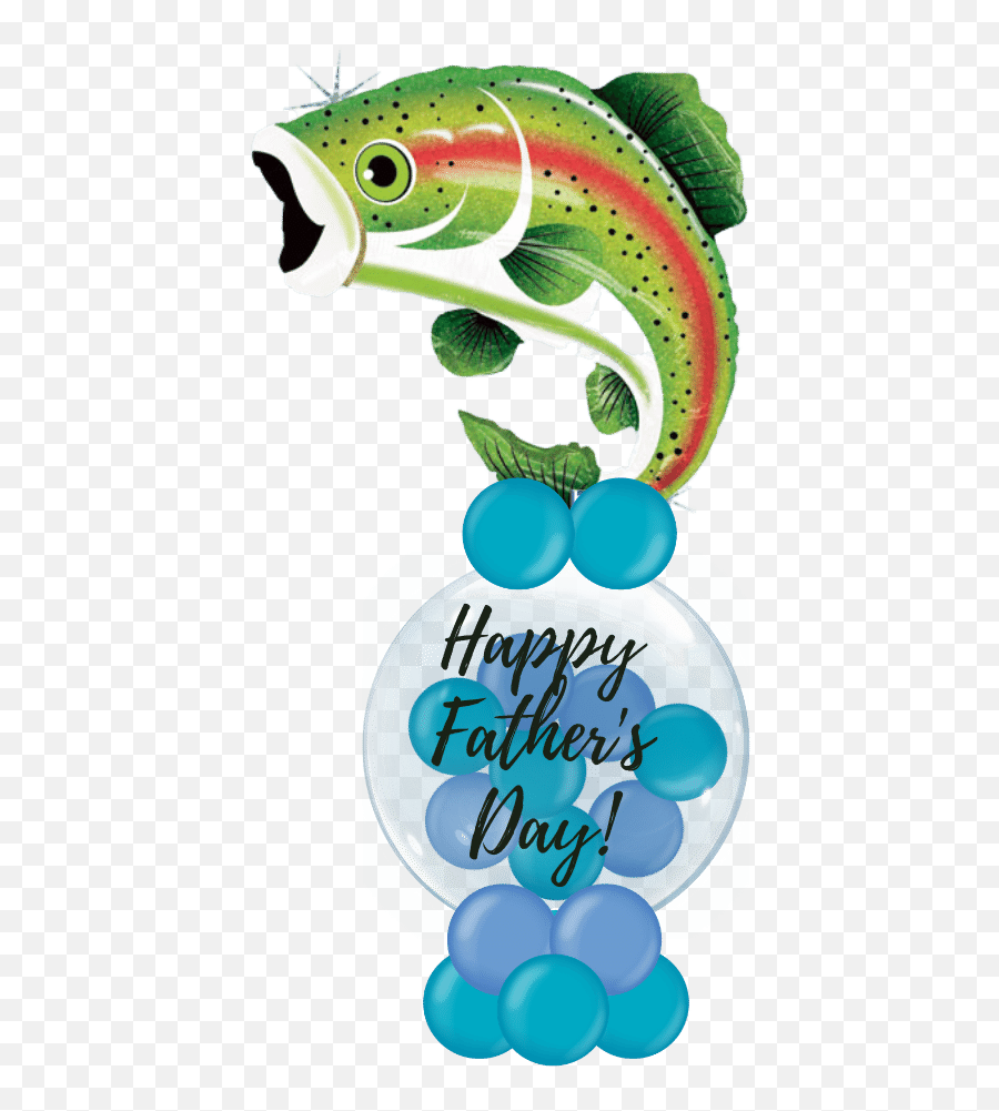 Fatheru0027s Day Stuffed Pop - Aballoon Gift Facepaintgainesville Cartoon Rainbow Trout Png,Water Balloon Png