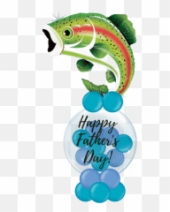 Fatheru0027s Day Stuffed Pop - Aballoon Gift Facepaintgainesville Cartoon Rainbow Trout Png,Water Balloon Png