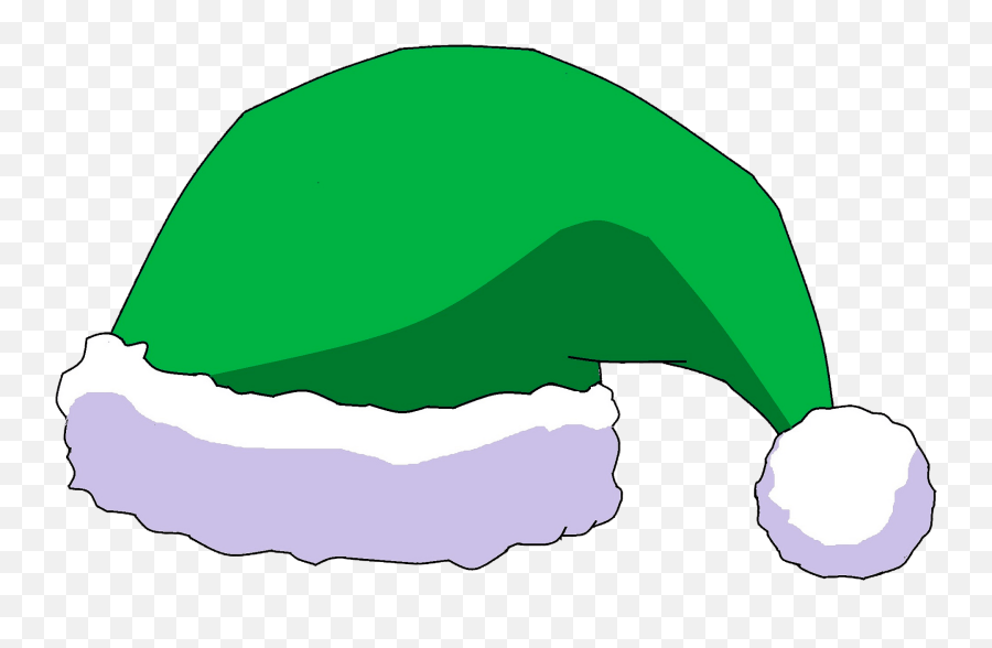 Green Santa Hat Clipart - Green Santa Hat Png,Cartoon Santa Hat Transparent