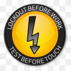 Lockout Before Work Test Touch Hard Hat Label Sku - png