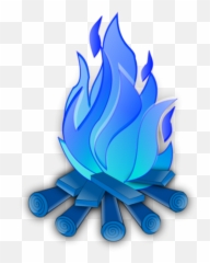 Vector Freeuse Bonfire Clipart Fire Log - Blue Camp Art png