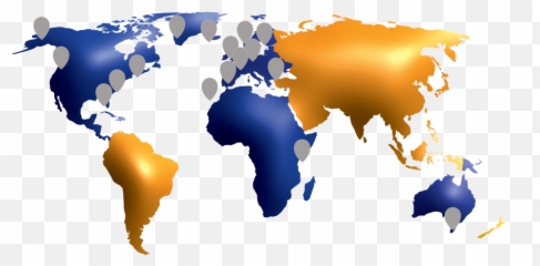 Our Customers - Carus Black World Map Silhouette png