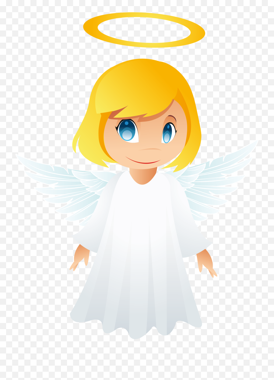 Angels Clipart Transparent Background - Cartoon Angel With Transparent Background Png,Angel Halo Transparent Background