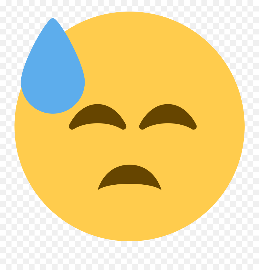 Cold Sweat Emoji Twitter - Face With Cold Sweat Emoji Png,Sweat Emoji Png