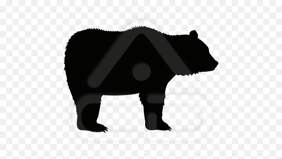 American Black Bear Portable Network - Bear Silhouette Color Png,Grizzly Bear Png