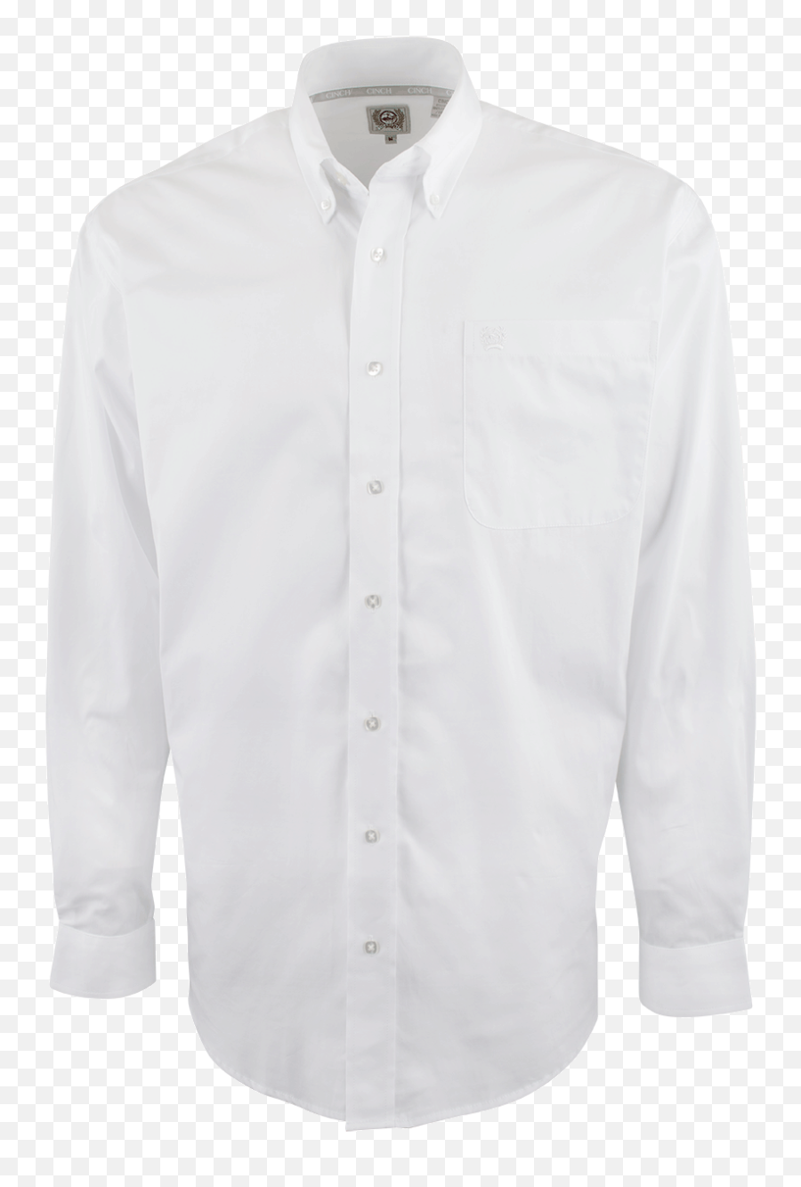 Cinch White Solid Button - Down Shirt White Button Down Shirt Png,White Button Png