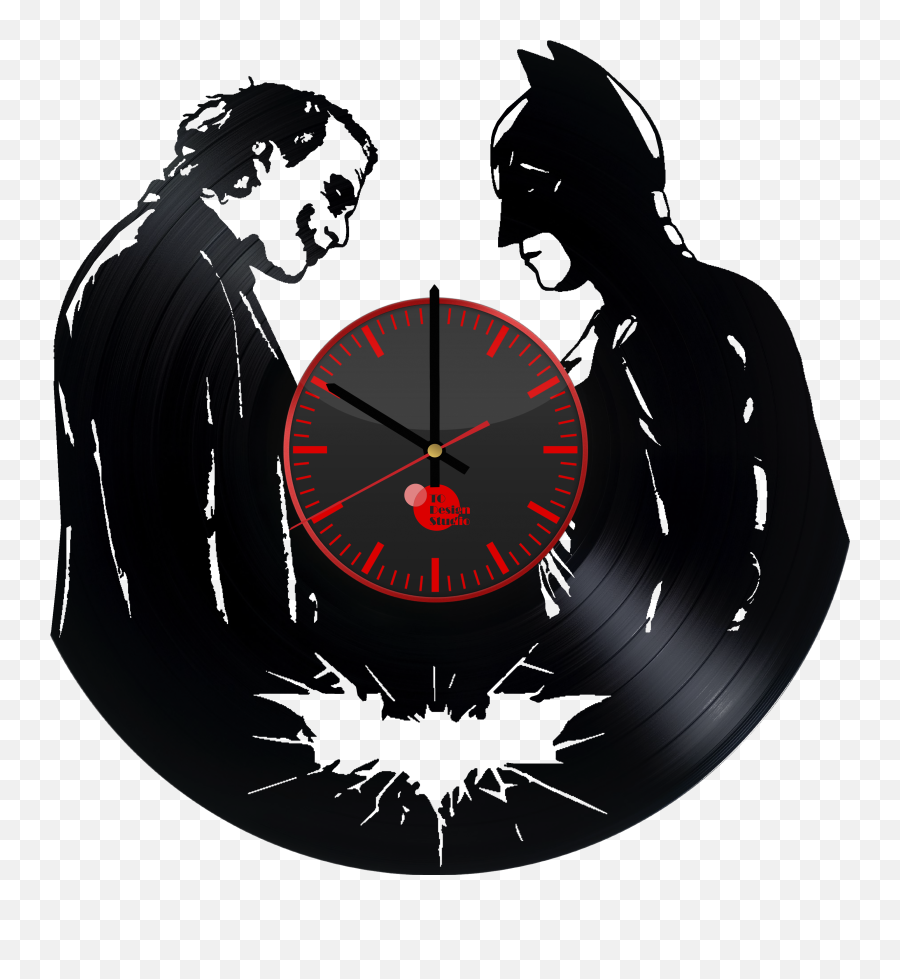 Vinyl Record Wall Clock Fan Gift Png Batman Joker Logo