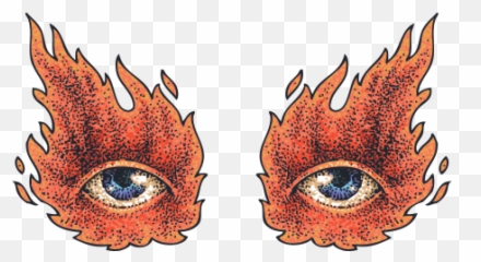 Printed Vinyl Evil Devil Eyes Tattoo Style Stickers Factory - Illustration png