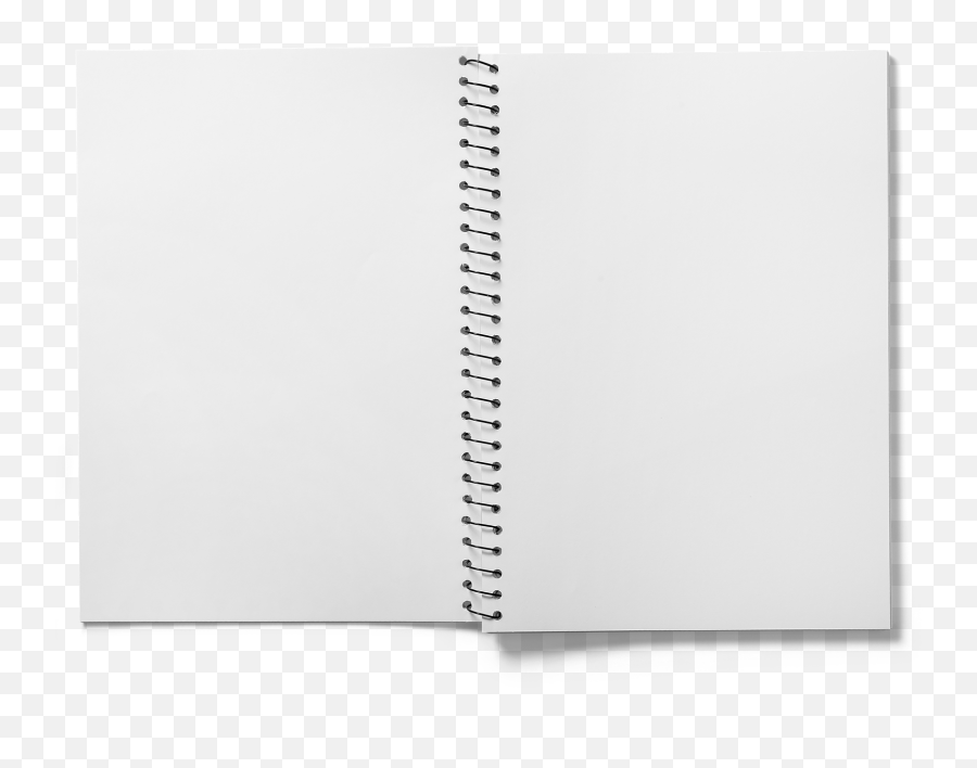 Spiral Notebook Open - Monochrome Png,Spiral Notebook Png