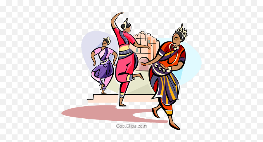 Indian Hindu Dancers Royalty Free Vector Clip Art - Cultural Dance Cartoon Png,Hindu Png