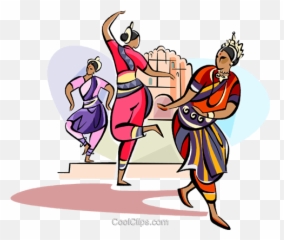 Indian Hindu Dancers Royalty Free Vector Clip Art - Cultural Dance Cartoon Png,Hindu Png