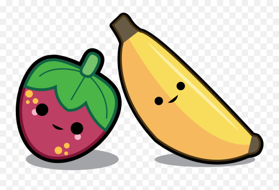 Download Food Png Bananas Strawberry - Strawberry And Banana Drawing,Bananas Png