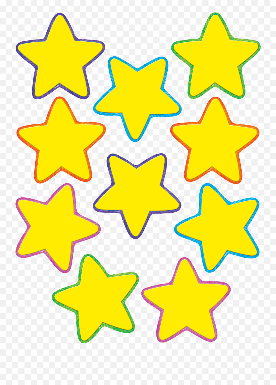Yellow Stars Accents - Printable Page Of Yellow Stars Png,Yellow Star Transparent