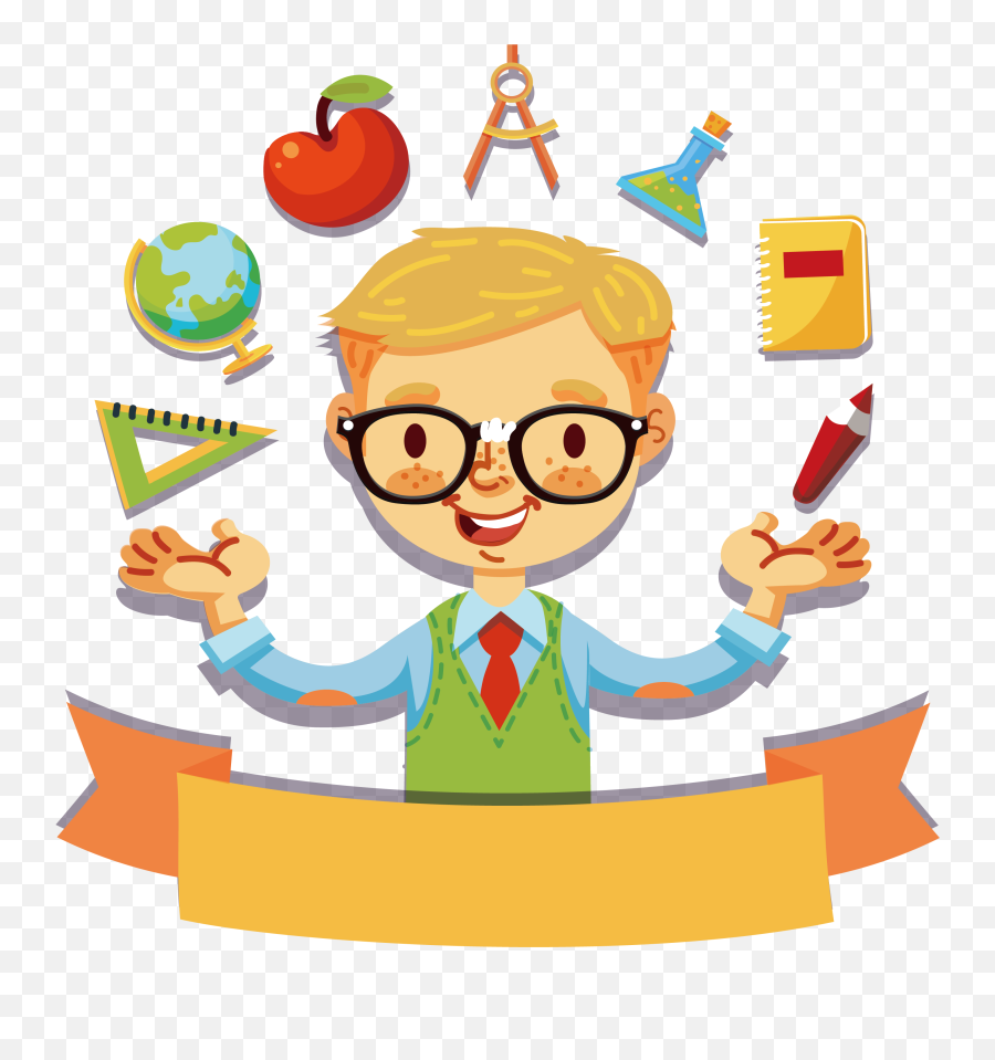 People Category Teacher Image It Is Of Type Png - Teachers Day Poster,Cartoon Glasses Png