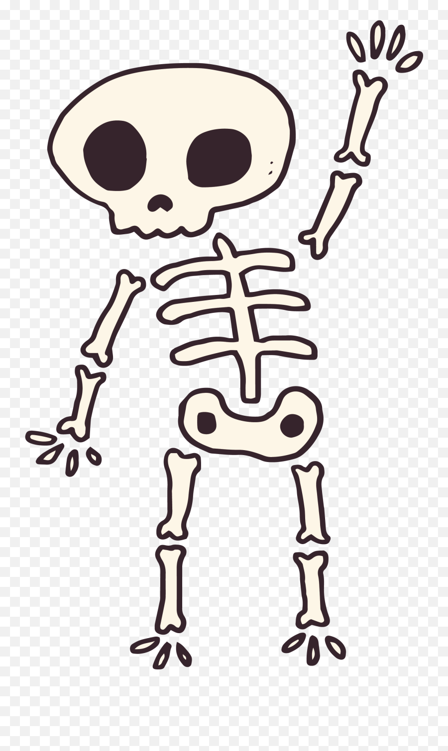 Skeleton Transparent Cartoon - Skeleton Clipart Transparent Background Png,Skeleton Png Transparent