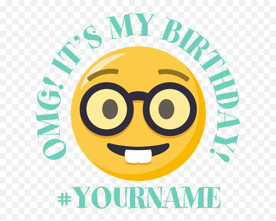 Download Hd Emoji Nerd Birthday Onesie - Circle Transparent Circle Png,Birthday Emoji Png